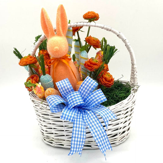 Blue Gingham Easter Basket